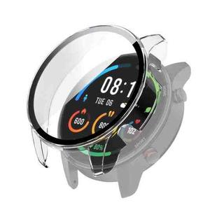 For Xiaomi Watch Color Sport PC + Tempered Glass Watch Protective Case(Transparent White)