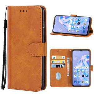 Leather Phone Case For OPPO Reno3 A JP Version(Brown)