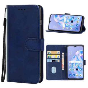 Leather Phone Case For OPPO Reno3 A JP Version(Blue)