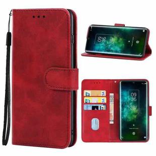 Leather Phone Case For TCL 10 Pro(Red)