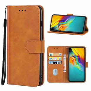 Leather Phone Case For Infinix Hot 9 / Tecno Camon 15(Brown)