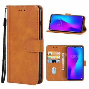 Leather Phone Case For Doogee N20 Pro(Brown)