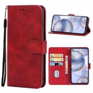 Leather Phone Case For Oukitel C21(Red)