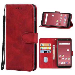 Leather Phone Case For Samsung Galaxy Feel 2 / SC-02L JP Version(Red)