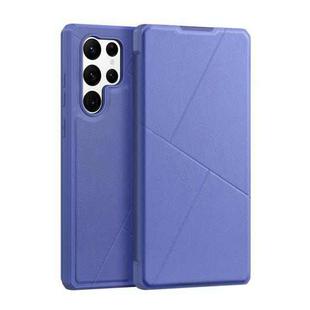 For Samsung Galaxy S22 Ultra 5G DUX DUCIS Skin X Series Horizontal Flip Leather Phone Case(Blue)