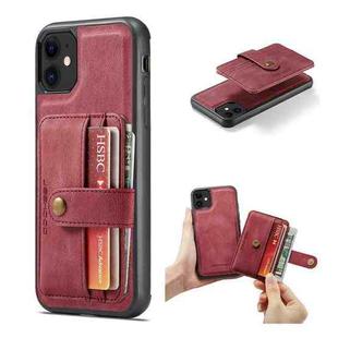 For iPhone 12 mini JEEHOOD RFID Blocking Anti-Theft Wallet Phone Case (Red)