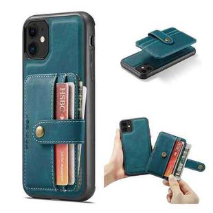 For iPhone 11 JEEHOOD RFID Blocking Anti-Theft Wallet Phone Case (Blue)