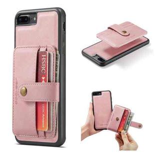 JEEHOOD RFID Blocking Anti-Theft Wallet Phone Case For iPhone 7 Plus / 8 Plus(Pink)