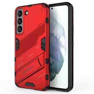 For Samsung Galaxy S22 5G Punk Armor 2 in 1 PC + TPU Shockproof Phone Case with Invisible Holder(Red)