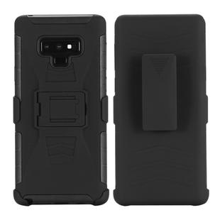 For Galaxy Note9 PC + Silicone Back Clip Sliding Sleeve Protective Case(Black)