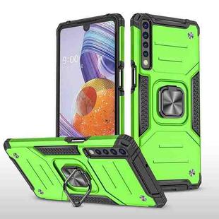 For LG Stylo 7 4G Magnetic Armor Shockproof TPU + PC Phone Case with Metal Ring Holder(Green)