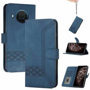 For Nokia X20 Cubic Skin Feel Flip Leather Phone Case(Royal Blue)