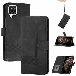 For Huawei P40 Lite Cubic Skin Feel Flip Leather Phone Case(Black)