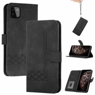 For OPPO Reno4 SE Cubic Skin Feel Flip Leather Phone Case(Black)