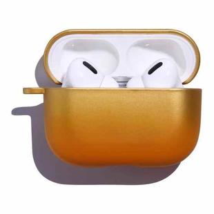 Skin Feel Gradient Earphone Protective Case For AirPods Pro(Gold)