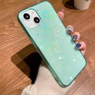 For iPhone 11 Colorful Laser Love TPU Phone Case (Green)