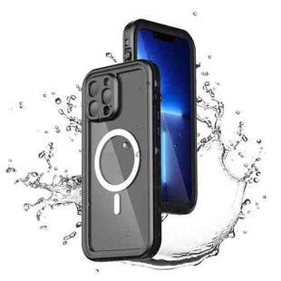 For iPhone 13 Pro Max PC + TPU + PET Shockproof Magsafe Waterproof Phone Case (Black)