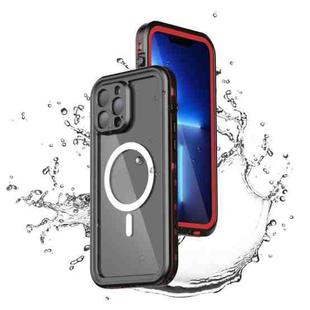 PC + TPU + PET Shockproof Magsafe Waterproof Phone Case For iPhone 13 Pro Max(Red)