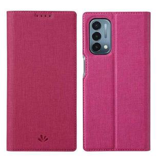 For OnePlus Nord N200 5G ViLi DMX Series Magnetic Attraction Leather Phone Case(Rose Red)