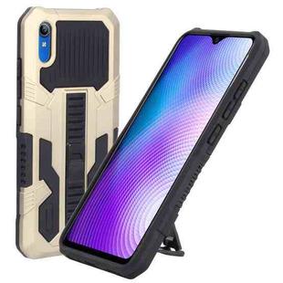 For vivo Y91i Indonesia Version / Y91C Vanguard Warrior All Inclusive Double-color Shockproof TPU + PC Phone Case with Holder(Gold)