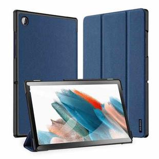 For Samsung Galaxy Tab A8 2021 DUX DUCIS Domo Series Cloth Texture Flip Leather Case(Blue)