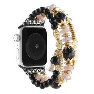 Pearl Strap Watch Band For Apple Watch Series 8&7 41mm / SE 2&6&SE&5&4 40mm / 3&2&1 38mm(Black)