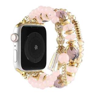 Pearl Strap Watch Band For Apple Watch Series 8&7 41mm / SE 2&6&SE&5&4 40mm / 3&2&1 38mm(Pink)
