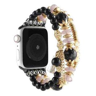 Pearl Strap Watch Band For Apple Watch Ultra 49mm / Series 8&7 45mm / SE 2&6&SE&5&4 44mm / 3&2&1 42mm(Black)