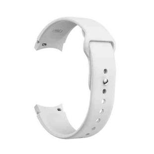 For Samsung Galaxy Watch4 40&44mm/Watch4 Classic 42&46mm Silicone Reverse Buckle Watch Band(White)