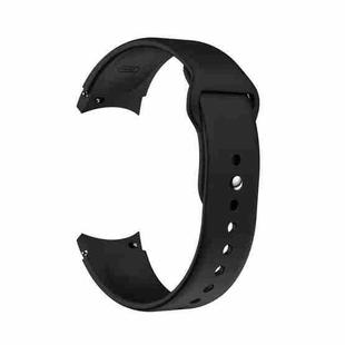 For Samsung Galaxy Watch4 40&44mm/Watch4 Classic 42&46mm Silicone Reverse Buckle Watch Band(Black)