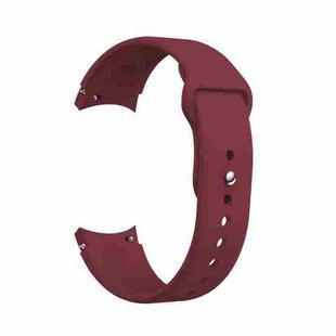 For Samsung Galaxy Watch4 40&44mm/Watch4 Classic 42&46mm Silicone Reverse Buckle Watch Band(Wine Red)