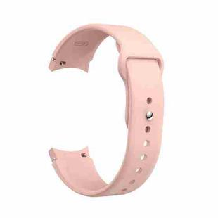 For Samsung Galaxy Watch4 40&44mm/Watch4 Classic 42&46mm Silicone Reverse Buckle Watch Band(Sand Pink)