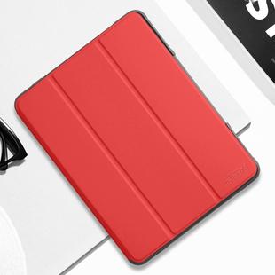 For iPad 10.2 Mutural Horizontal Flip PC + TPU + PU Leather Case with Holder & Pen Slot(Red)