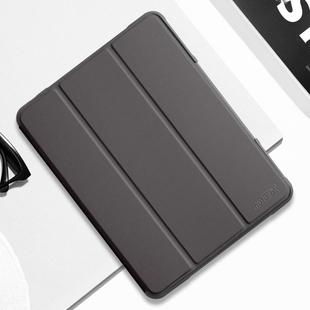 For iPad 10.2 Mutural Horizontal Flip PC + TPU + PU Leather Case with Holder & Pen Slot(Grey)