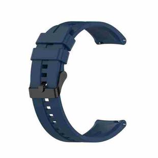 For Huawei Watch GT 3 46mm/GT Runner 22mm Silicone Black Buckle Watch Band(Dark Blue)
