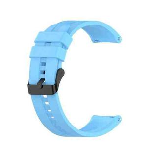 For Huawei Watch GT 3 46mm/GT Runner 22mm Silicone Black Buckle Watch Band(Sky Blue)