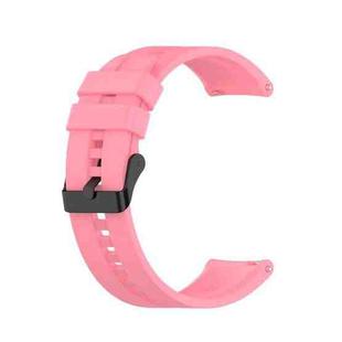 For Huawei Watch GT 3 42mm 20mm Silicone Black Buckle Watch Band(Pink)