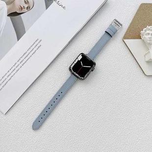 Leather Watch Band For Apple Watch Series 8&7 41mm / SE 2&6&SE&5&4 40mm / 3&2&1 38mm(Sky Blue)