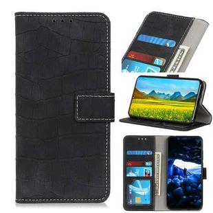For Samsung Galaxy A03 166mm EU Version Crocodile Texture Horizontal Flip Leather Phone Case(Black)