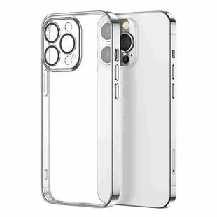 JOYROOM JR-BP909 Chery Mirror Series Electroplating Transparent Anti-fall Phone Case For iPhone 13 Pro Max(Silver)