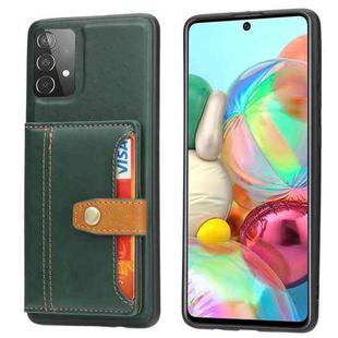 For Samsung Galaxy A53 5G Calfskin Color Matching TPU + PU Phone Case(Green)