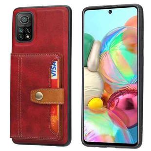 For Xiaomi Redmi Note 11 5G CN Version Calfskin Color Matching TPU + PU Phone Case(Red)