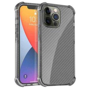 For iPhone 13 Pro Carbon Fiber Texture Four-corner Shockproof Phone Case (Black)