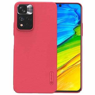 For Xiaomi Redmi Note 11 Pro China / 11 Pro+ Glogal / Mi 11i / Mi 11i 5G NILLKIN Frosted Concave-convex Texture PC Phone Case(Red)