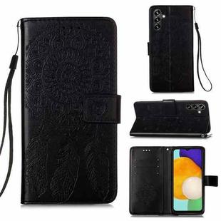 For Samsung Galaxy A13 Dream Catcher Printing Horizontal Flip Leather Phone Case(Black)
