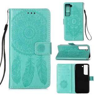 For Samsung Galaxy S22+ 5G Dream Catcher Printing Horizontal Flip Leather Phone Case(Green)