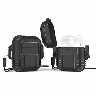 TPU Anti-full Earphone Protective Case with Lanyard For AirPods 1 / 2(Black)