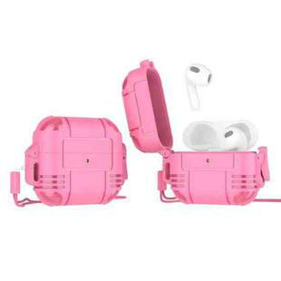 TPU Anti-full Earphone Protective Case with Lanyard For AirPods 3(Pink)