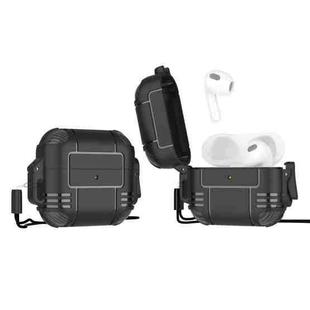 TPU Anti-full Earphone Protective Case with Lanyard For AirPods 3(Black)