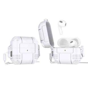 TPU Anti-full Earphone Protective Case with Lanyard For AirPods 3(White)